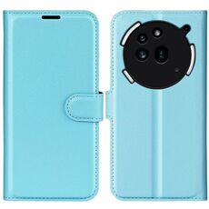 Custodia per telefono For Nothing Phone 3a Pro con texture Litchi e supporto in pelle con flip orizzontale (blu)