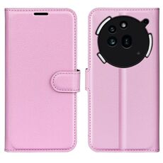 Custodia per telefono For Nothing Phone 3a Pro con texture Litchi e supporto in pelle con flip orizzontale (rosa)