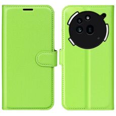 Custodia per telefono For Nothing Phone 3a Pro con texture Litchi e supporto in pelle con flip orizzontale (verde)
