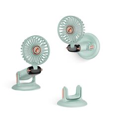 Ventilatore da tavolo pieghevole con rotazione a 360 gradi, mini ventilatore portatile ricaricabile da parete (verde)