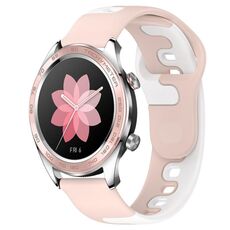 Per Honor Watch Dream 22mm cinturino in silicone bicolore (rosa + bianco)