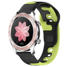 Per Honor Watch Dream 22mm cinturino in silicone bicolore (nero + verde)