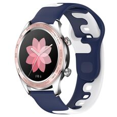 Per Honor Watch Dream 22mm cinturino in silicone bicolore (blu + bianco)