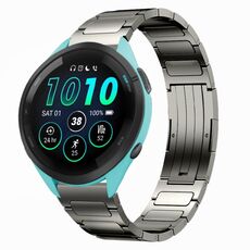 Per cinturino per orologio Garmin Forerunner 265 da 22 mm in lega di titanio a forma di I (grigio)