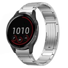 Per Garmin Vivoactive 4 22mm cinturino in lega di titanio a forma di I (argento)