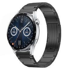 Per Huawei Watch GT3 46mm 22mm cinturino in lega di titanio a forma di I (nero)