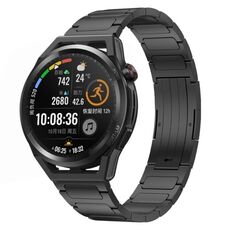 Per Huawei Watch GT Runner 22mm cinturino in lega di titanio a forma di I (nero)