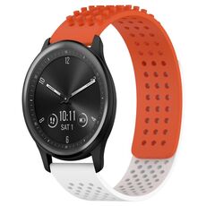 Per cinturino in silicone traspirante con punti 3D GarminMove Trend da 20 mm (arancione + bianco)