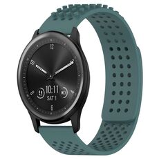 Per cinturino in silicone traspirante con punti 3D GarminMove Trend con fori da 20 mm (verde oliva)