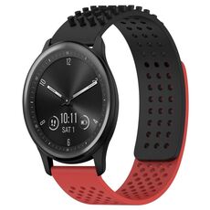 Per cinturino in silicone traspirante con punti 3D GarminMove Trend da 20 mm (nero + rosso)
