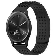 Per cinturino in silicone traspirante con punti 3D GarminMove Trend con fori da 20 mm (nero)