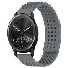 Per cinturino in silicone traspirante con punti 3D GarminMove Trend con fori da 20 mm (grigio)