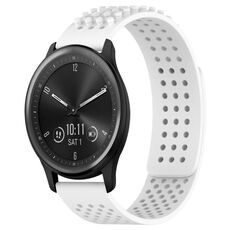 Per cinturino in silicone traspirante con punti 3D Garmin Vivomove Sport con fori da 20 mm (bianco)