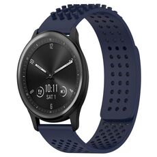 Per cinturino in silicone traspirante con punti 3D Garmin Vivomove Sport con fori da 20 mm (blu notte)