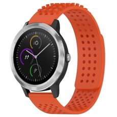 Per cinturino in silicone traspirante con punti 3D Garmin Vivoactive 3 con fori da 20 mm (arancione)