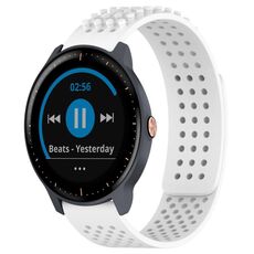 Per cinturino in silicone traspirante con punti 3D Garmin Vivoactive3 Music, fori da 20 mm (bianco)