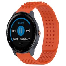Per cinturino in silicone traspirante con punti 3D Garmin Vivoactive3 Music, fori da 20 mm (arancione)
