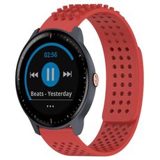 Per cinturino in silicone traspirante con punti 3D Garmin Vivoactive3 Music, fori da 20 mm (rosso)