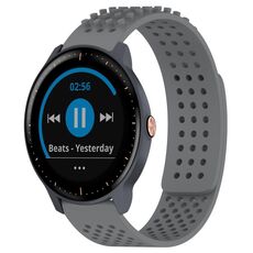 Per cinturino in silicone traspirante con punti 3D Garmin Vivoactive3 Music, fori da 20 mm (grigio)