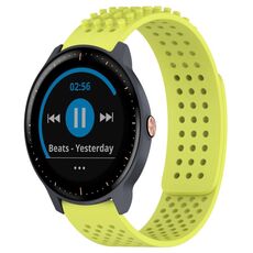 Per cinturino in silicone traspirante con punti 3D Garmin Vivoactive3 Music, fori da 20 mm (verde lime)