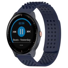Per cinturino in silicone traspirante con punti 3D Garmin Vivoactive3 Music, fori da 20 mm (blu notte)