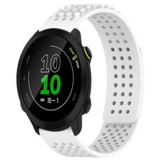 Per cinturino in silicone traspirante con punti 3D Garmin Forerunner 158 fori da 20 mm (bianco)