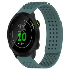 Per Garmin Forerunner 158 cinturino in silicone traspirante con punti 3D con fori da 20 mm (verde oliva)
