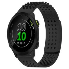 Per cinturino in silicone traspirante con punti 3D Garmin Forerunner 158 fori da 20 mm (nero)
