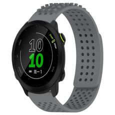 Per Garmin Forerunner 158 cinturino in silicone traspirante con punti 3D con fori da 20 mm (grigio)