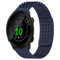 Per Garmin Forerunner 158 cinturino in silicone traspirante con punti 3D con fori da 20 mm (blu notte)