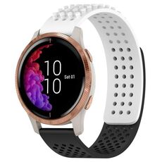 Per cinturino in silicone traspirante con punti 3D Garmin Venu da 20 mm (bianco + nero)