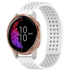 Per cinturino in silicone traspirante con punti 3D Garmin Venu da 20 mm (bianco)