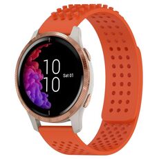 Per cinturino in silicone traspirante con punti 3D Garmin Venu da 20 mm (arancione)