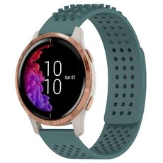 Per cinturino in silicone traspirante con punti 3D Garmin Venu da 20 mm (verde oliva)