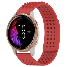 Per cinturino in silicone traspirante con punti 3D Garmin Venu da 20 mm (rosso)