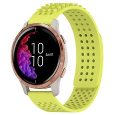 Per cinturino in silicone traspirante con punti 3D Garmin Venu da 20 mm (verde lime)