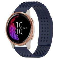 Per cinturino in silicone traspirante con punti 3D Garmin Venu da 20 mm (blu notte)