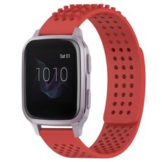 Per cinturino in silicone traspirante con punti 3D Garmin Venu SQ da 20 mm (rosso)