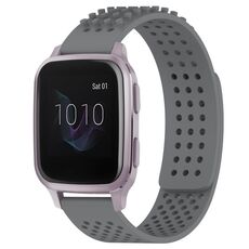 Per cinturino in silicone traspirante con punti 3D Garmin Venu SQ da 20 mm (grigio)