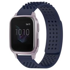 Per cinturino in silicone traspirante con punti 3D Garmin Venu SQ da 20 mm (blu notte)
