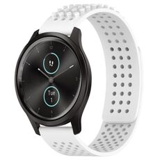 Per cinturino in silicone traspirante con punti 3D Garmin VivoMove Style da 20 mm (bianco)