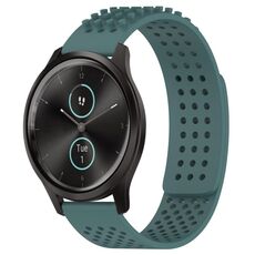 Per cinturino in silicone traspirante con punti 3D Garmin VivoMove Style da 20 mm (verde oliva)