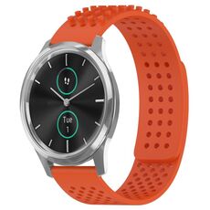 Per cinturino in silicone traspirante con punti 3D Garmin VivoMove Luxe da 20 mm (arancione)