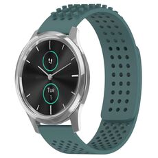 Per cinturino in silicone traspirante con punti 3D Garmin VivoMove Luxe da 20 mm (verde oliva)