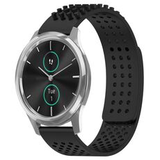 Per cinturino in silicone traspirante con punti 3D Garmin VivoMove Luxe da 20 mm (nero)