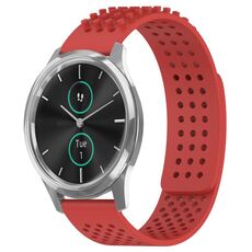 Per cinturino in silicone traspirante con punti 3D Garmin VivoMove Luxe da 20 mm (rosso)