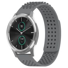 Per cinturino in silicone traspirante con punti 3D Garmin VivoMove Luxe da 20 mm (grigio)
