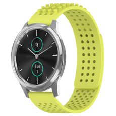 Per cinturino in silicone traspirante con punti 3D Garmin VivoMove Luxe da 20 mm (verde lime)