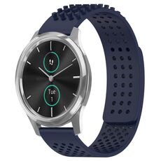 Per cinturino in silicone traspirante con punti 3D Garmin VivoMove Luxe da 20 mm (blu notte)
