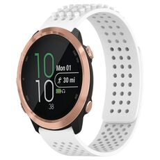 Per cinturino in silicone traspirante con punti 3D Garmin Forerunner 645 fori da 20 mm (bianco)